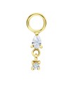 Dangling CZ Silver Charms CH-376